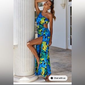 Runaway the label BARZILIO DRESS - BLUE FLORAL